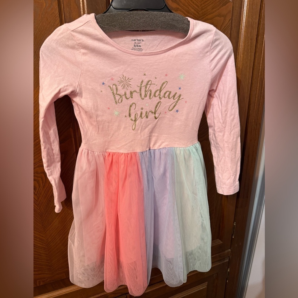 Birthday Girl Rainbow Tutu Dress